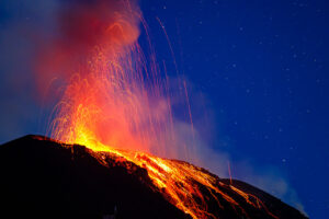 Eruption des Stromboli