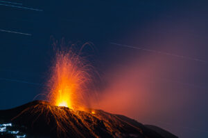 Eruption des Stromboli
