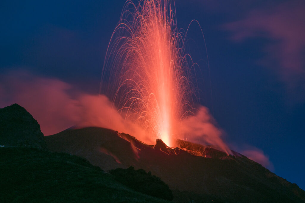 Eruption auf Stromboli